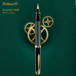Roller Souverän® Black Green R400, accesorii placate aur 24k