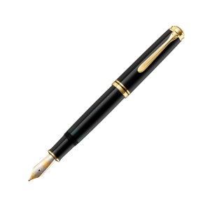 Stilou Souverän® Black M600, penita M aur 14k, accesorii placate aur 24k - Img 9