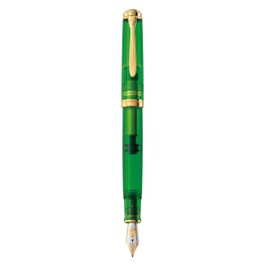 Stilou Souverän® M800 Green Demonstrator, penita F aur 18k, accesorii aur 24k - Img 6