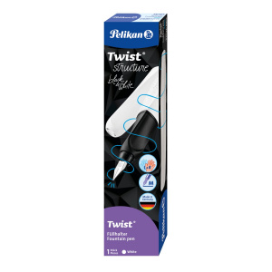 Stilou Twist Structure penita M, grip ergonomic, culoare alb - Img 2