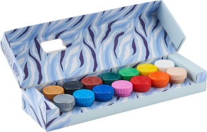 Acuarele guase pentru afise Oxford Kids, set 14, include auriu, argintiu si culoarea pielii, motiv Zebra - Img 2