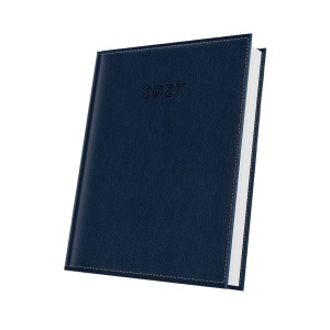 Agenda datata 2027 Corinaldo DeLuxe, format A5, 352 pagini, culoare albastru navy