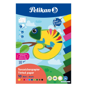 Bloc hartie color pentru activitati creative, format A3, 10 file, 10 culori