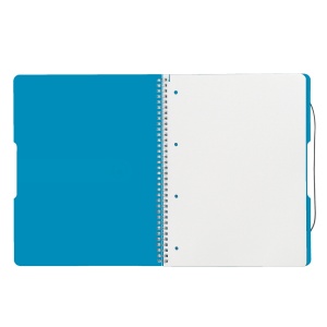 Caiet A4 EOTG cu spira, 80 file, patratele, albastru transparent - Img 2