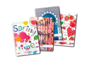 Caiet A5 cu spira, 100 file, patratele, motiv Enjoy Life - Img 1
