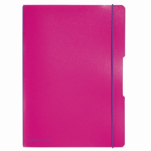 Caiet my.book flex A4, 2x40 file, dictando+patratele, fuchsia