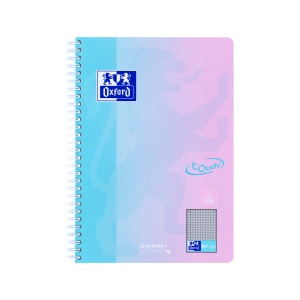 Caiet Oxford Touch Pastel Duo B5 80 file, hartie Optik 90g/mp, scribzee, patratele, diverse culori - Img 5