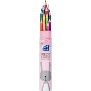 Creioane colorate rotunde Oxford Kids, mina 3 mm, set 12, diverse motive - Img 4