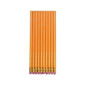 Creion grafit cu radiera, mina HB, set 10