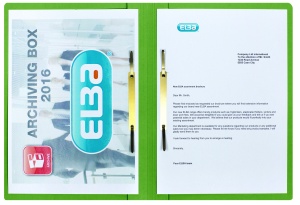 Dosar sina Elba Smart A4, mecanism dublu de arhivare, carton 320g/mp, capacitate 200 file, culoare verde - Img 1