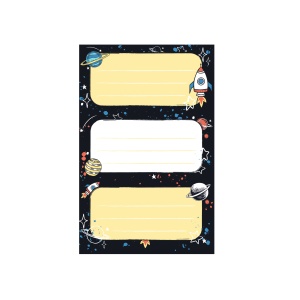 Etichete scolare Space set 3X3 coli - Img 1