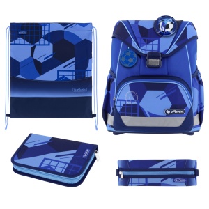 Ghiozdan echipat UltraLight Plus, motiv Blue Goal