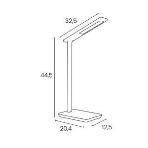 Lampa Unilux LED Jazz pentru birou, comutator tactil, iluminare inteligenta cu senzor, port USB, culoare gri - Img 9