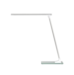 Lampa Unilux LED Popy pliabila pentru birou, comutator tactil, cablu USB detasabil, adaptor 220V, baza sticla 0.8cm, culoare alb - Img 7