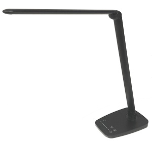 Lampa Unilux LED Twist pentru birou, reglabila, cap rotativ +/-180°, brat ajustabil la 150°, baza rotativa la 170°, 2 comutatoare tactile, port USB, culoare negru - Img 3