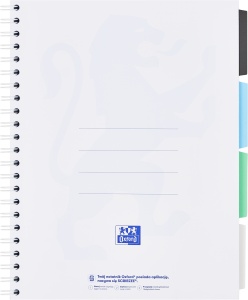 Oxford Project Book, A4 80 file, hartie Optik 90g/mp, spira dubla, scribzee, patratele, gradient pastel mix culori - Img 10