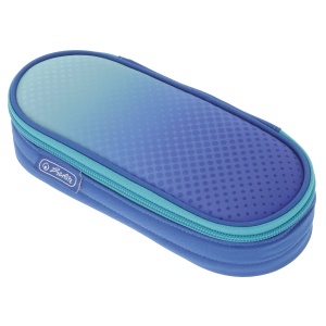 Penar tip etui oval Dip Dye, culoare albastru turcoaz