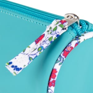 Penar tip etui rotund Oxford Floral Pastel, turcoaz - Img 4