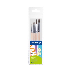 Set 5 pensule Starter varf rotund, blister