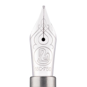 Stilou Editie Speciala Metal Sleeve Souverän® M805, penita F aur 18k, manson argint prelucrat cu laser - Img 5