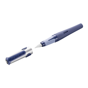 Stilou Pelikano Structure, penita M pentru dreptaci, grip ergonomic, culoare albastru