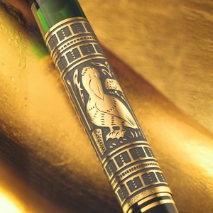 Stilou Toledo® M900, penita F aur 18k, manson argint masiv, gravat manual - Img 4
