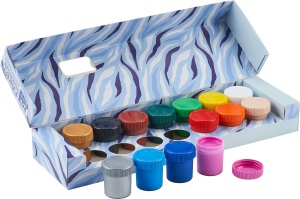 Acuarele guase pentru afise Oxford Kids, set 14, include auriu, argintiu si culoarea pielii, motiv Zebra - Img 3