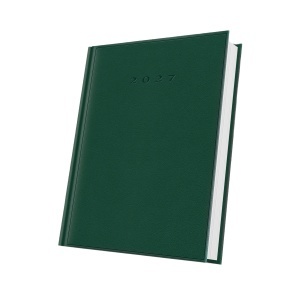 Agenda datata 2027, format A5, 352 pagini, culoare verde