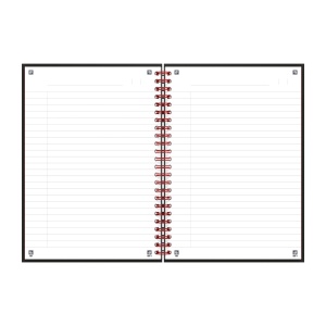 Agenda nedatata Oxford Black n' Red A5 70 file, coperta rigida, spira dubla, scribzee, dictando - Img 3