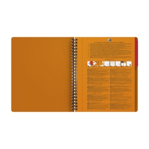 Agenda organizator Oxford International Active Book, A5+ 80 file, hartie Optik 90g/mp, spira dubla, scribzee, dictando, culoare portocaliu - Img 3
