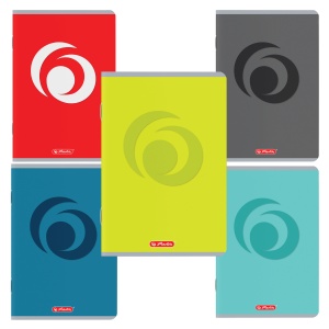 Caiet A5 80 file patratele, motiv Rainbow