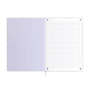 Caiet Oxford Floral A5 80 file, hartie Optik 90g, patratele, diverse culori - Img 8