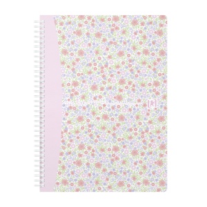 Caiet Oxford Floral B5 60 file, hartie Optik 90g, patratele, diverse culori - Img 3