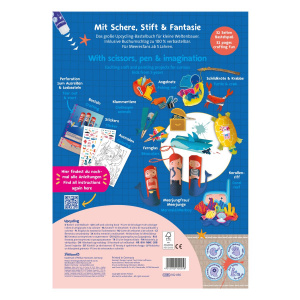 Carte pentru activitati creative cu stickere, motiv Sea World, format A4 32 file, FSC - Img 2