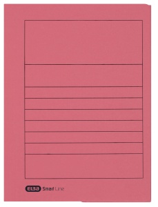Dosar plic Elba Smart A4, carton 250g/mp, capacitate 150 file, culoare rosu