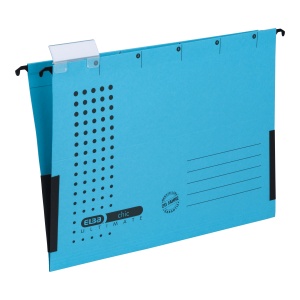 Dosar suspendat cu burduf Elba Ultimate A4, carton 240g/mp, capacitate 330 file, culoare albastru - Img 1