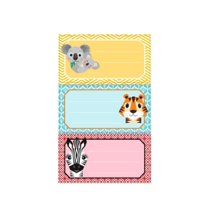 Etichete scolare, set 3 x 3 coli, motiv Cute Animals - Img 2