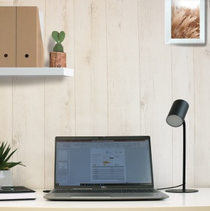 Lampa Unilux LED Katz pentru birou, cap ajustabil, comutator tactil, cablu USB, inaltime 33 cm, culoare negru - Img 2