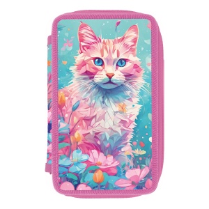 Penar neechipat 3 compartimente, motiv Cat