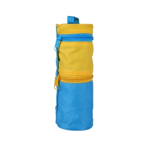 Penar + suport instrumente de scris, 2 in 1, culoare albastru / galben