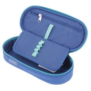 Penar tip etui oval Dip Dye, culoare albastru turcoaz - Img 2