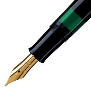 Stilou Classic Black M200, penita M placata aur 24k, accesorii placate aur 24k - Img 5