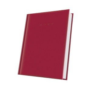 Agenda datata 2027, format A5, 352 pagini, culoare rosu