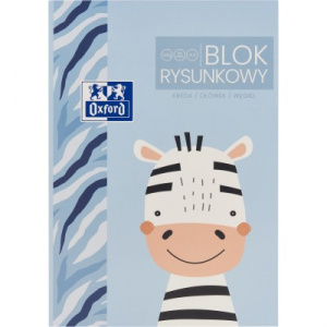 Bloc desen A3, 20 file, hartie 120g/mp, Oxford Kids, motiv Zebra