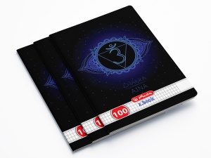 Caiet A4 100 file patratele, motiv Chakra - Img 3