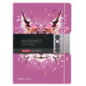 Caiet my.book flex A4, 2x40 file, dictando+patratele, motiv Wild Animals Lynx - Img 3