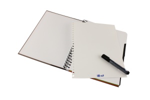 Caiet organizator Oxford Europeanbook 4, A4+ 120 file, Write & Erase, scribzee, patratele, maro - Img 3