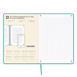 Caiet premium cu elastic Oxford Signature, A5 80 file, hartie Optik 90g/mp, scribzee, patratele, diverse culori pastel - Img 9