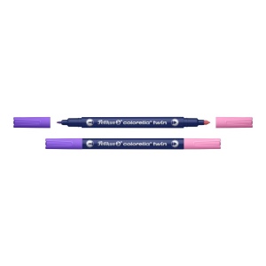 Carioca Colorella Twin C304, bicolore (20 culori), include highlighter, set 10 - Img 6