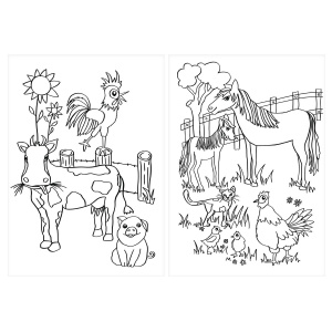 Carte pentru activitati creative cu stickere, motiv Farm, format A4 32 file, FSC - Img 4
